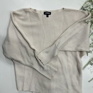 Express Cream Crew Neck Sweater